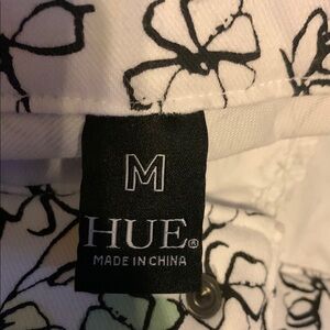HUE Women's Skinny Pants - Black and White Floral